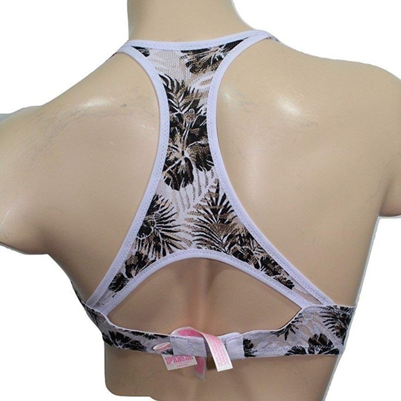 Victoria's Secret Pink Lace Racerback Push Up Bra - Picture 2 of 2